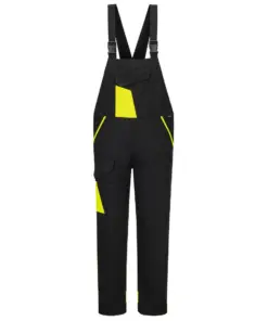 Portwest CD112 WX1 Two Tone Cotton Bib and Brace in Black/Yellow