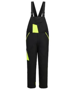 Portwest CD117 WX1 Two Tone Insulated Cotton Bib and Brace in Black/Yellow