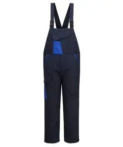Portwest CD117 WX1 Two Tone Insulated Cotton Bib and Brace in Navy/Royal