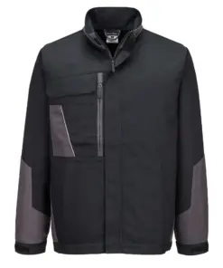 Portwest CD118 WX1 Two Tone Insulated Cotton Work Jacket in Black/Grey