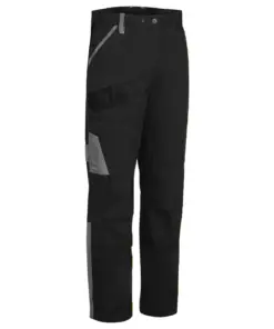 Portwest CD131 WX1 Two Tone Lightweight Cotton Work Trousers in Black/Grey