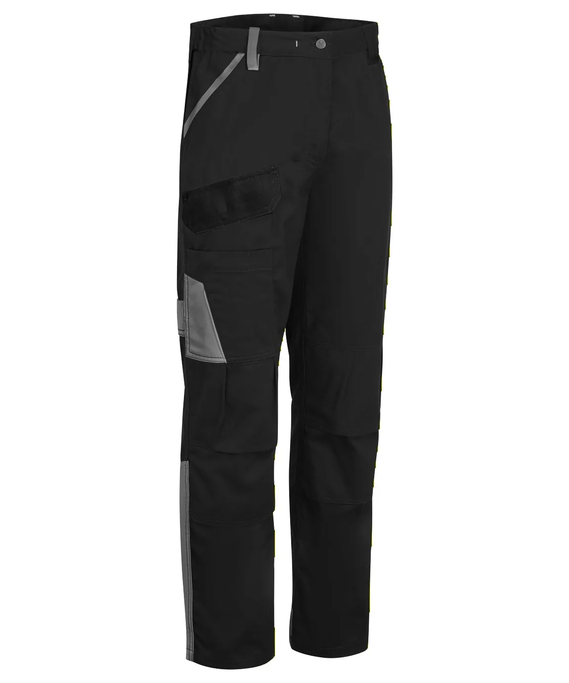 Portwest CD131 WX1 Two Tone Lightweight Cotton Work Trousers in Black/Grey