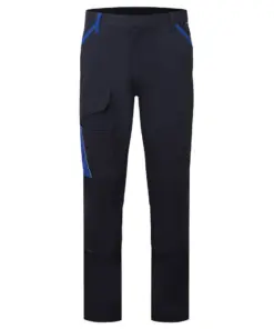 Portwest CD131 WX1 Two Tone Lightweight Cotton Work Trousers in Navy/Royal