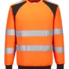 Portwest CD805 WX2 Eco Hi-Vis Sweatshirt in Orange/Black