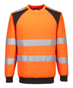 Portwest CD805 WX2 Eco Hi-Vis Sweatshirt in Orange/Black