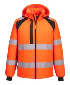 Portwest CD809 WX2 Eco Hi-Vis Padded Softshell (2L) in Orange/Black