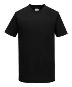 Portwest CD811 WX2 Lightweight Cotton T-Shirt Short Sleeve in Black