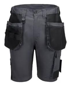 Portwest CD842 WX2 Eco Craft Holster Shorts in Metal Grey