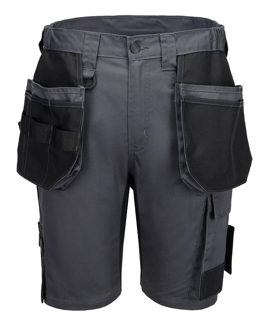 Portwest CD842 WX2 Eco Craft Holster Shorts in Metal Grey