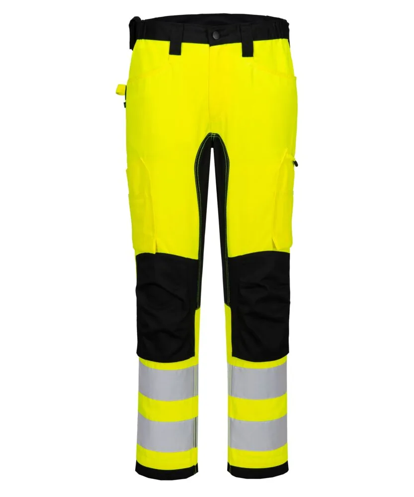 Portwest CD848 WX2 ECO Hi-Vis Stretch Trade Trouser in Yellow/Black