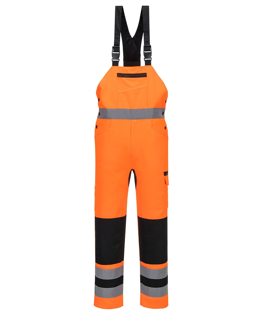 Portwest CD852 WX2 Eco Hi-Vis Bib & Brace in Orange/Black
