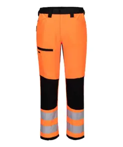 Portwest CD857 WX2 Eco Hi-Vis Class 2 Service Trouser in Orange/Black