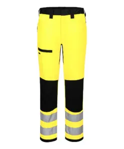 Portwest CD857 WX2 Eco Hi-Vis Class 2 Service Trouser in Yellow/Black