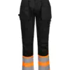 Portwest CD858 WX2 Eco Hi-Vis Holster Trouser Class 1 in Orange/Black