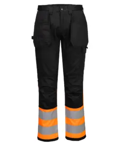 Portwest CD858 WX2 Eco Hi-Vis Holster Trouser Class 1 in Orange/Black