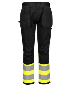 Portwest CD858 WX2 Eco Hi-Vis Holster Trouser Class 1 in Yellow/Black