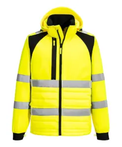 Portwest CD863 WX2 Eco Hi-Vis Hybrid Jacket in Yellow/Black