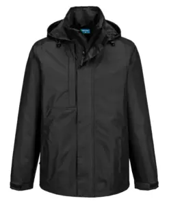 Portwest CD867 WX2 Eco Rain Jacket in Black