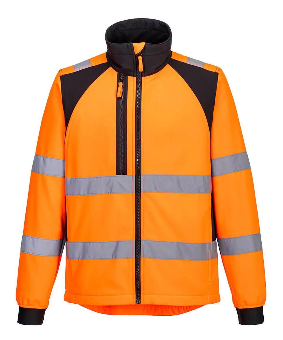 Portwest CD875 WX2 Eco Hi-Vis Softshell (2L) in Orange/Black