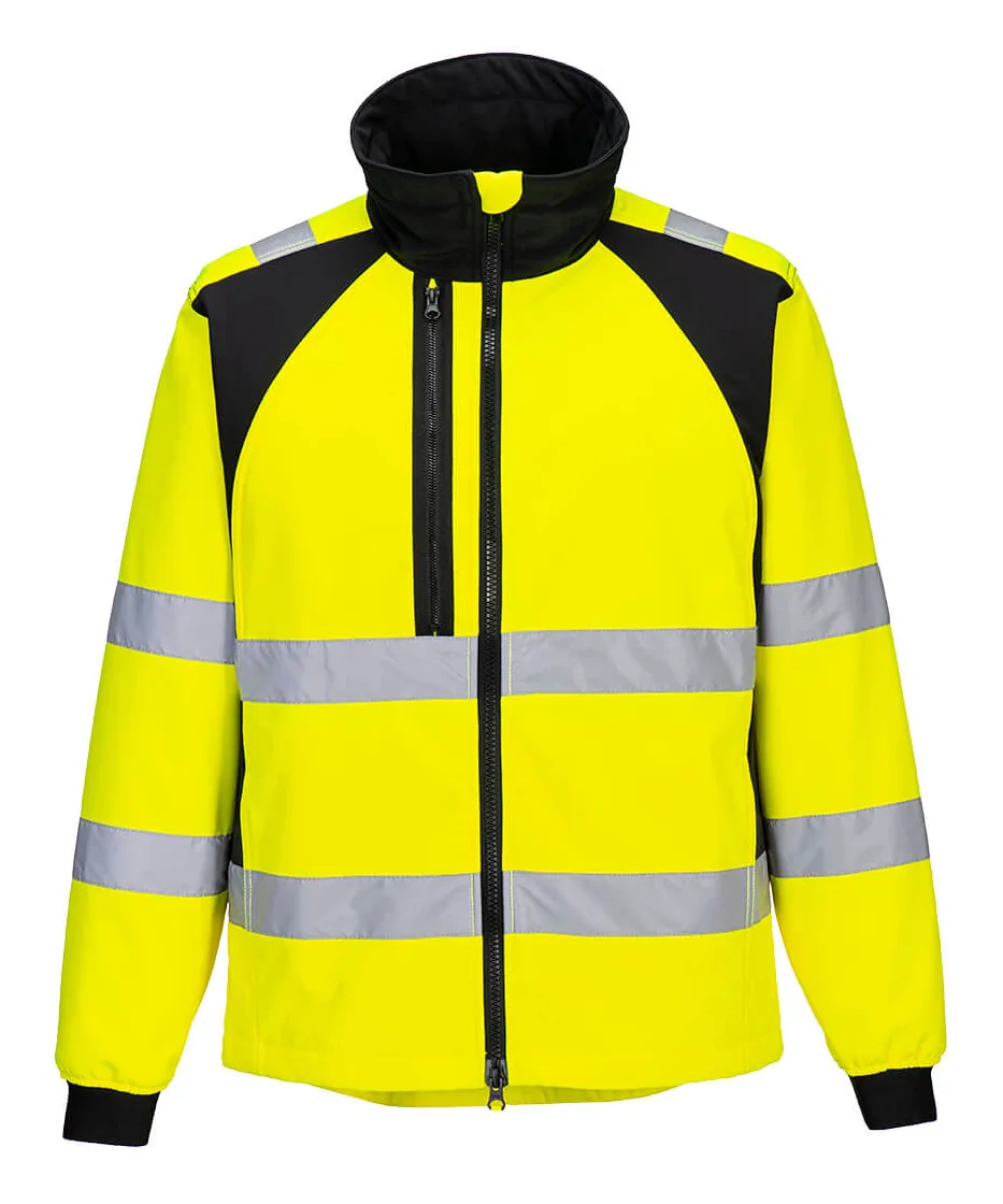 Portwest CD875 WX2 Eco Hi-Vis Softshell (2L) in Yellow/Black