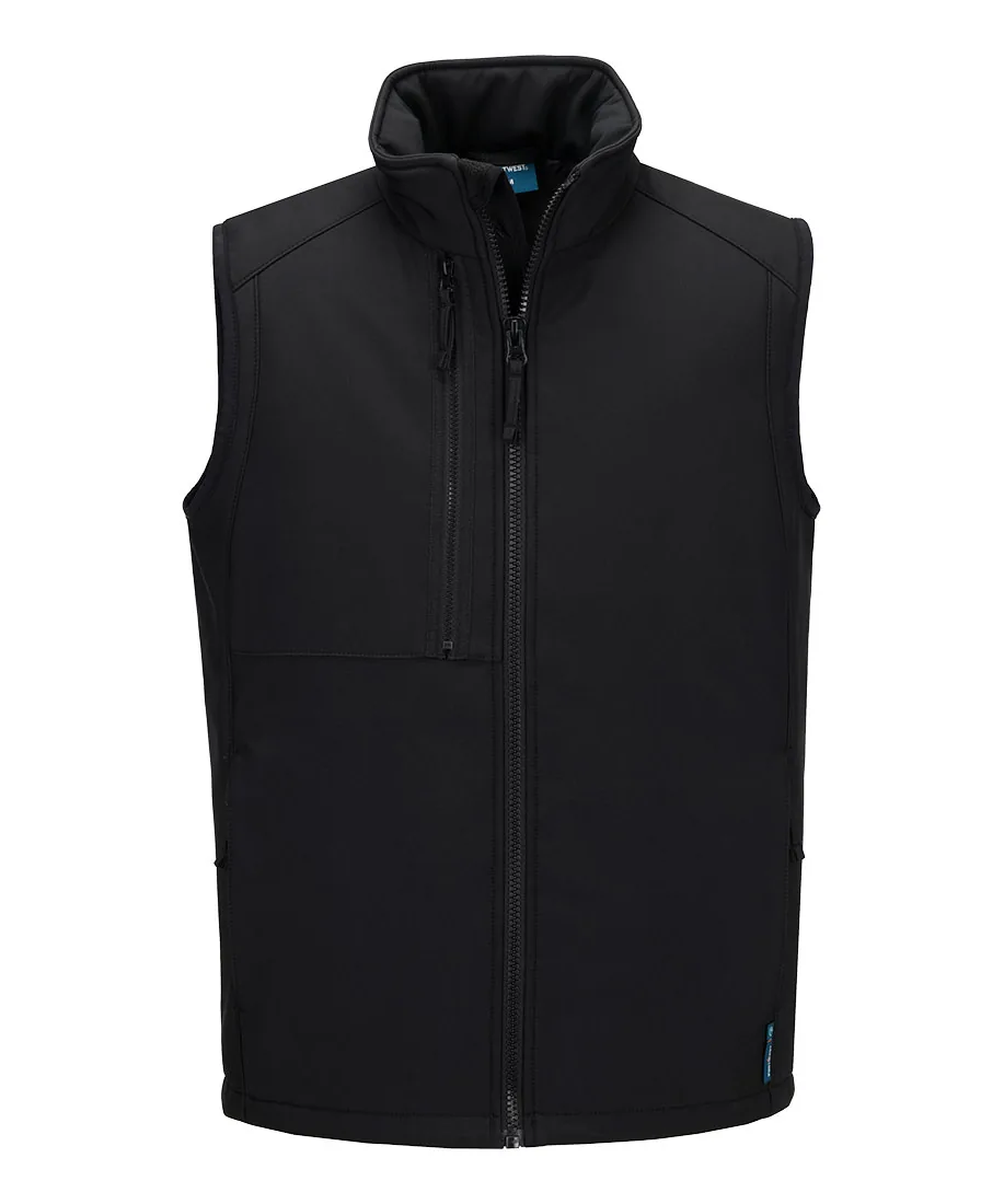 Portwest CD877 WX2 Eco Insulated Softshell Bodywarmer (2L) in Black