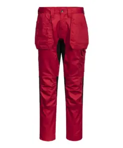 Portwest CD883 WX2 Eco Stretch Holster Trousers in Deep Red