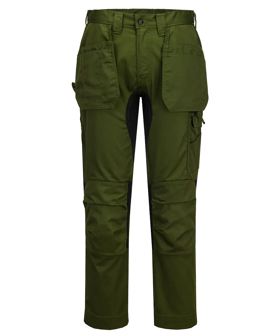 Portwest CD883 WX2 Eco Stretch Holster Trousers in Olive Green