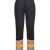 Portwest CD888 WX2 Eco Hi-Vis Class 1 Service Trousers in Orange/Black