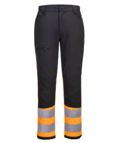 Portwest CD888 WX2 Eco Hi-Vis Class 1 Service Trousers in Orange/Black