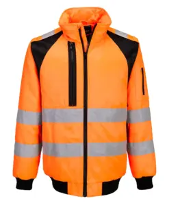 Portwest CD898 WX2 Hi-Vis 2-in-1 Pilot Jacket in Orange/Black