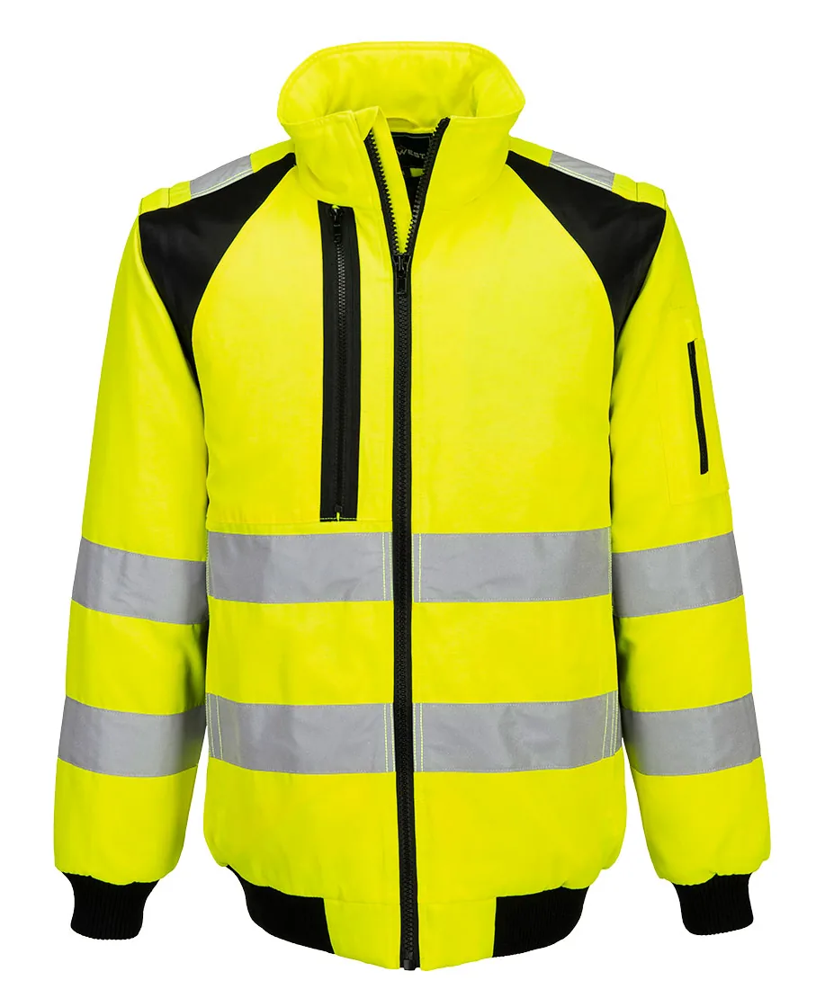 Portwest CD898 WX2 Hi-Vis 2-in-1 Pilot Jacket in Yellow/Black