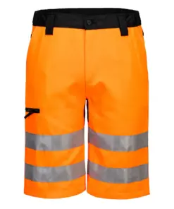 Portwest CD899 WX2 Eco Hi-Vis Shorts in Orange/Black