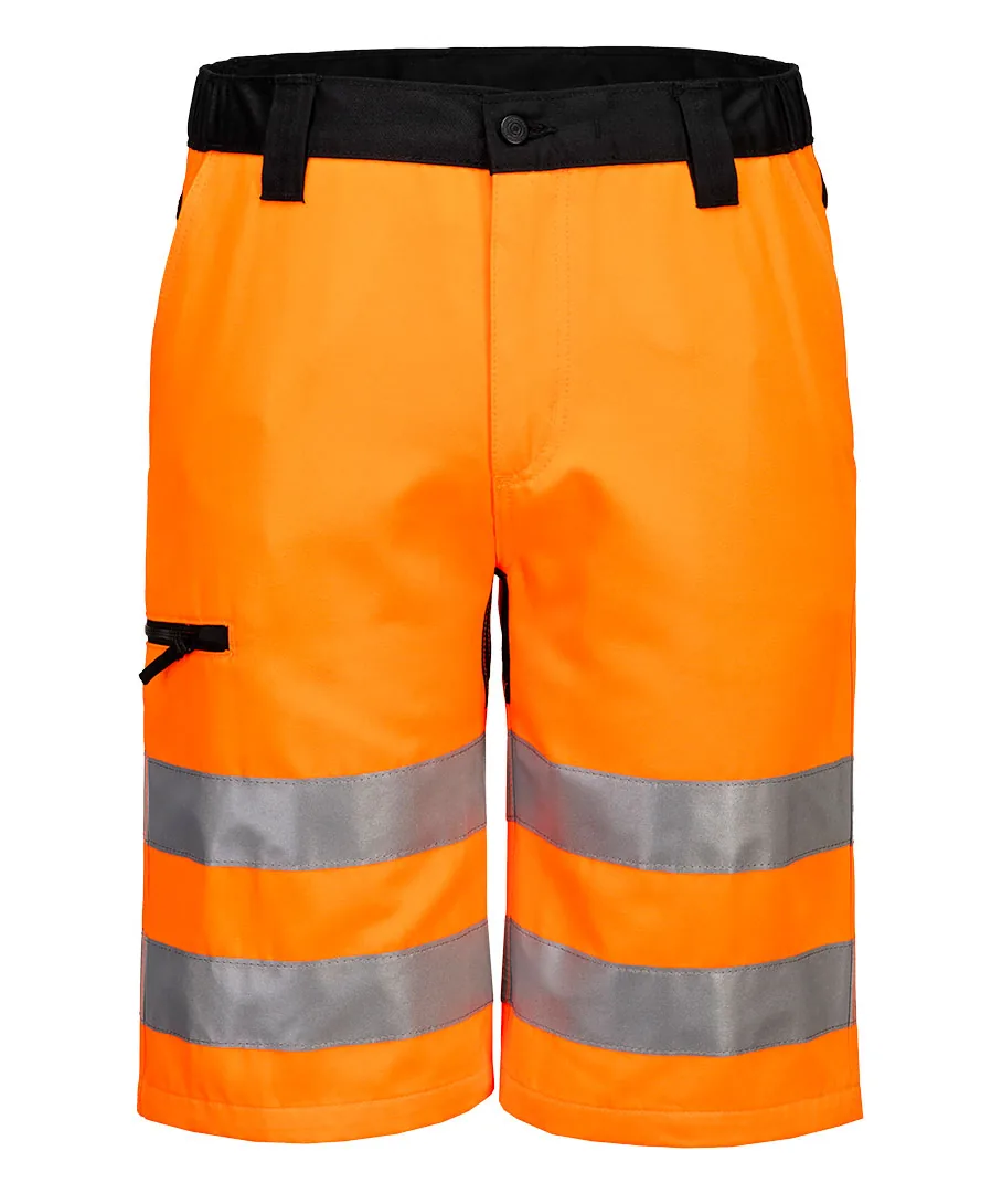 Portwest CD899 WX2 Eco Hi-Vis Shorts in Orange/Black