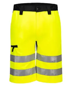 Portwest CD899 WX2 Eco Hi-Vis Shorts in Yellow/Black