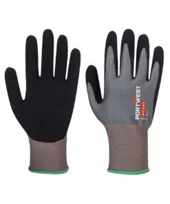 Portwest CT45 CT Cut D18 Nitrile Glove in Grey/Black