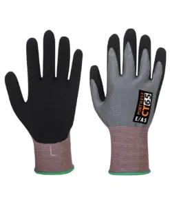 Portwest CT65 CT Cut E15 Nitrile Glove in Grey/Black