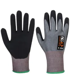 Portwest CT67 CT Cut F13 Nitrile Glove in Grey/Black