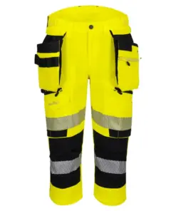 Portwest DX402 DX4 Hi-Vis Pirate Pant in Yellow/Black
