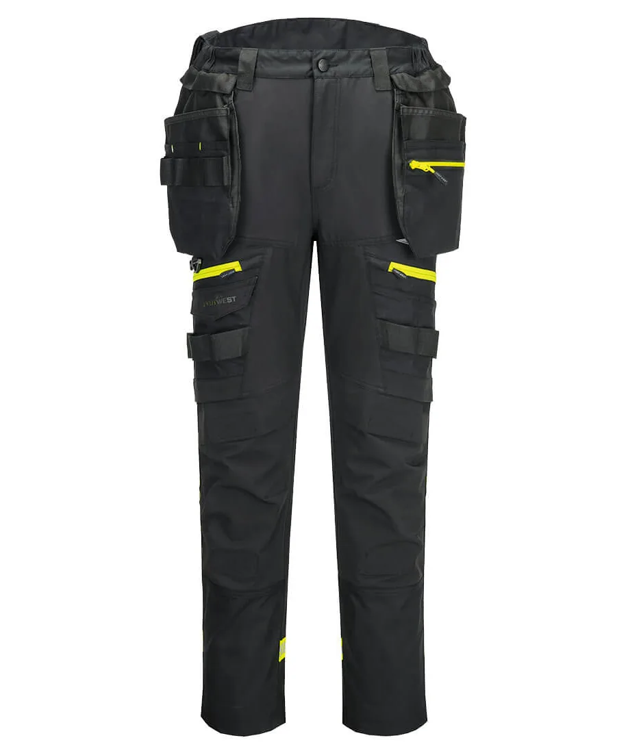 Portwest DX403 DX4 Lightweight Detachable Holster Pocket Trousers in Black