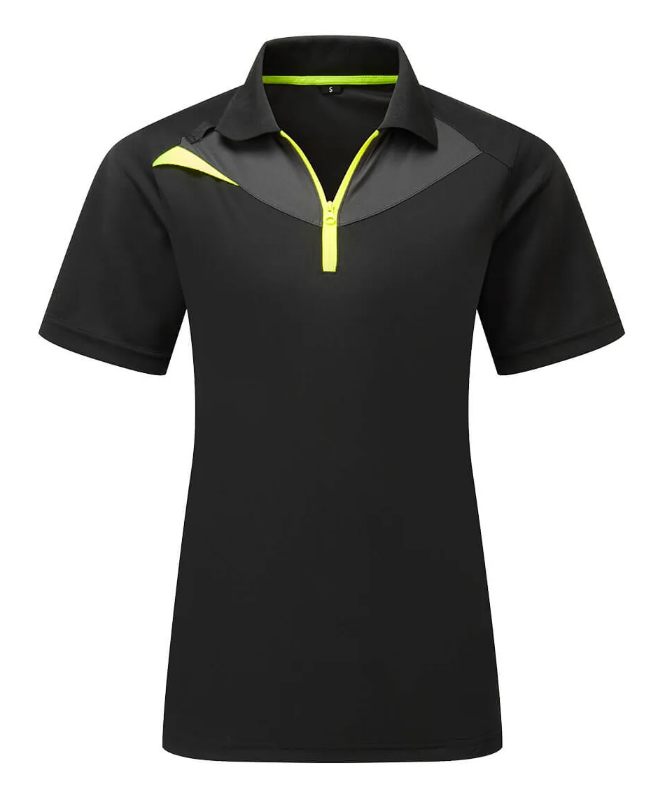 Portwest DX409 DX4 Women's Polo Shirt Short Sleeve in Black