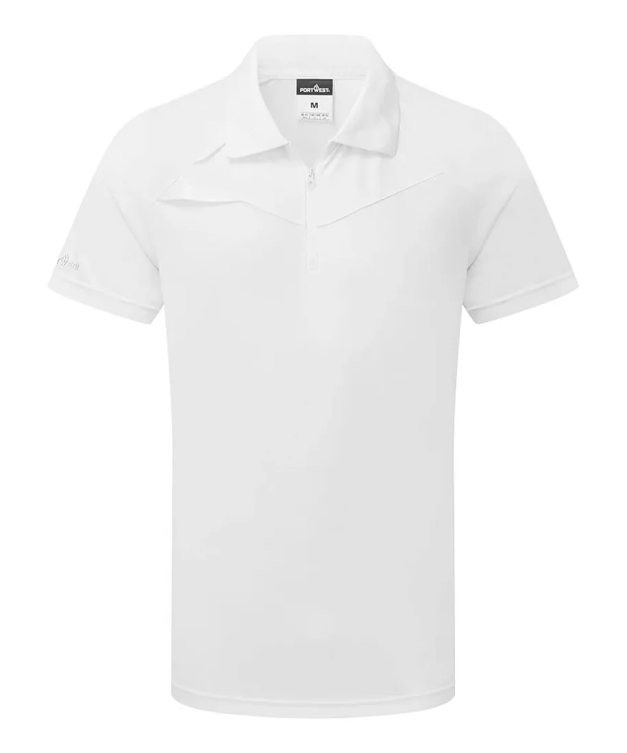 Portwest DX410 DX4 Polo Shirt Short Sleeve in All White