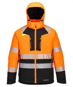 Portwest DX430 DX4 Hi-Vis Class 2 Winter Jacket in Orange/Black
