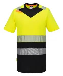 Portwest DX434 DX4 Hi-Vis Class 1 T-Shirt Short Sleeve in Yellow/Black