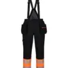 Portwest DX437 DX4 Hi-Vis Class 1 Winter Bib and Brace in Orange/Black
