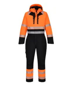 Portwest DX438 DX4 Hi-Vis Winter Coverall in Orange/Black