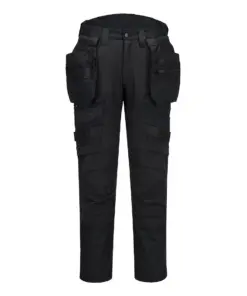 Portwest DX440 DX4 Detachable Holster Pocket Trousers in All Black