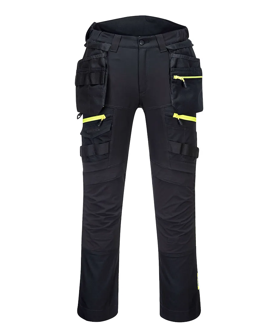 Portwest DX440 DX4 Detachable Holster Pocket Trousers in Black