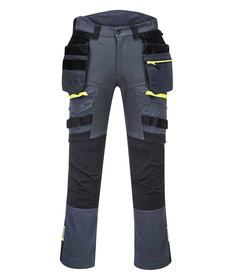 Portwest DX440 DX4 Detachable Holster Pocket Trousers in Metal Grey