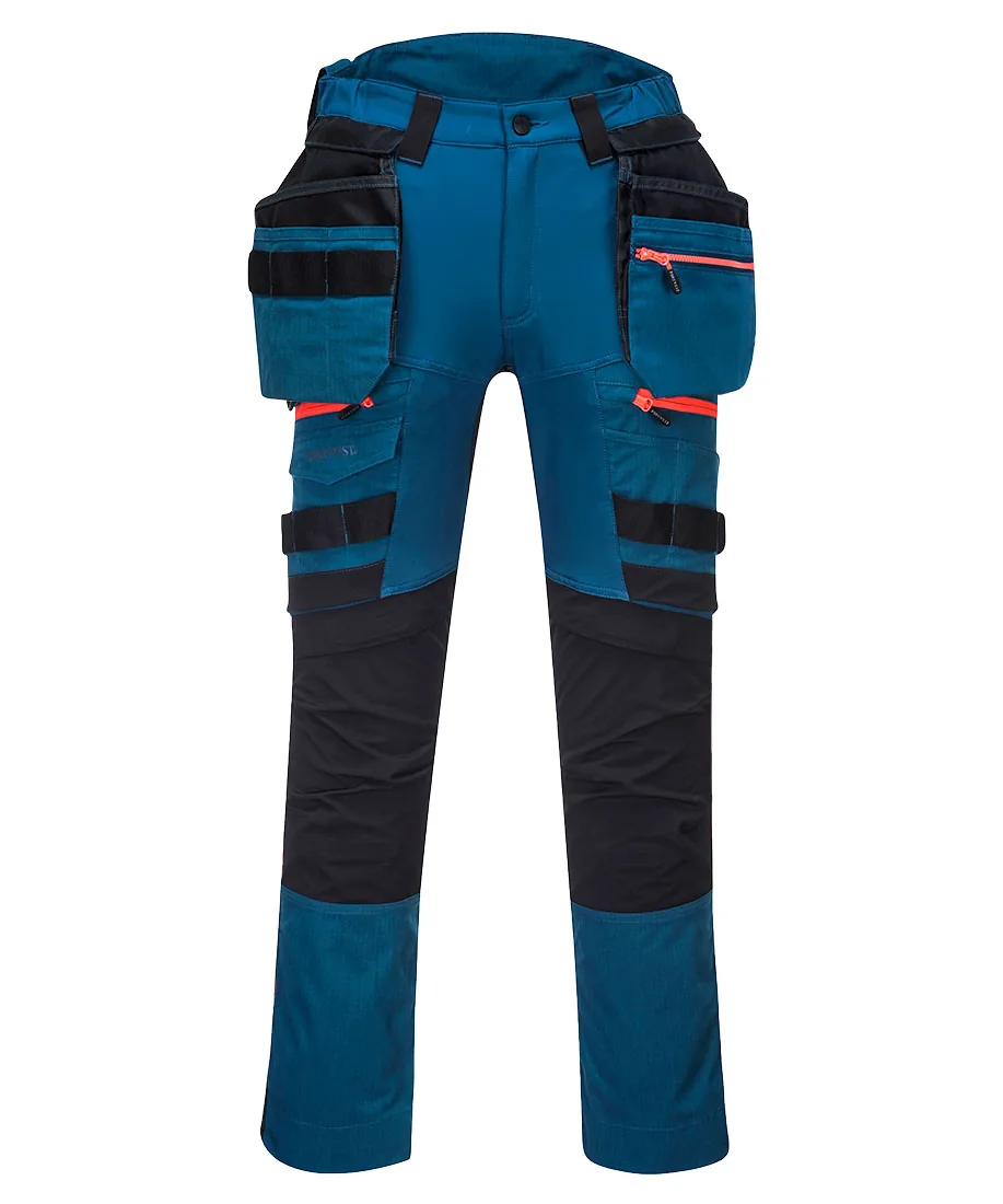Portwest DX440 DX4 Detachable Holster Pocket Trousers in Metro Blue
