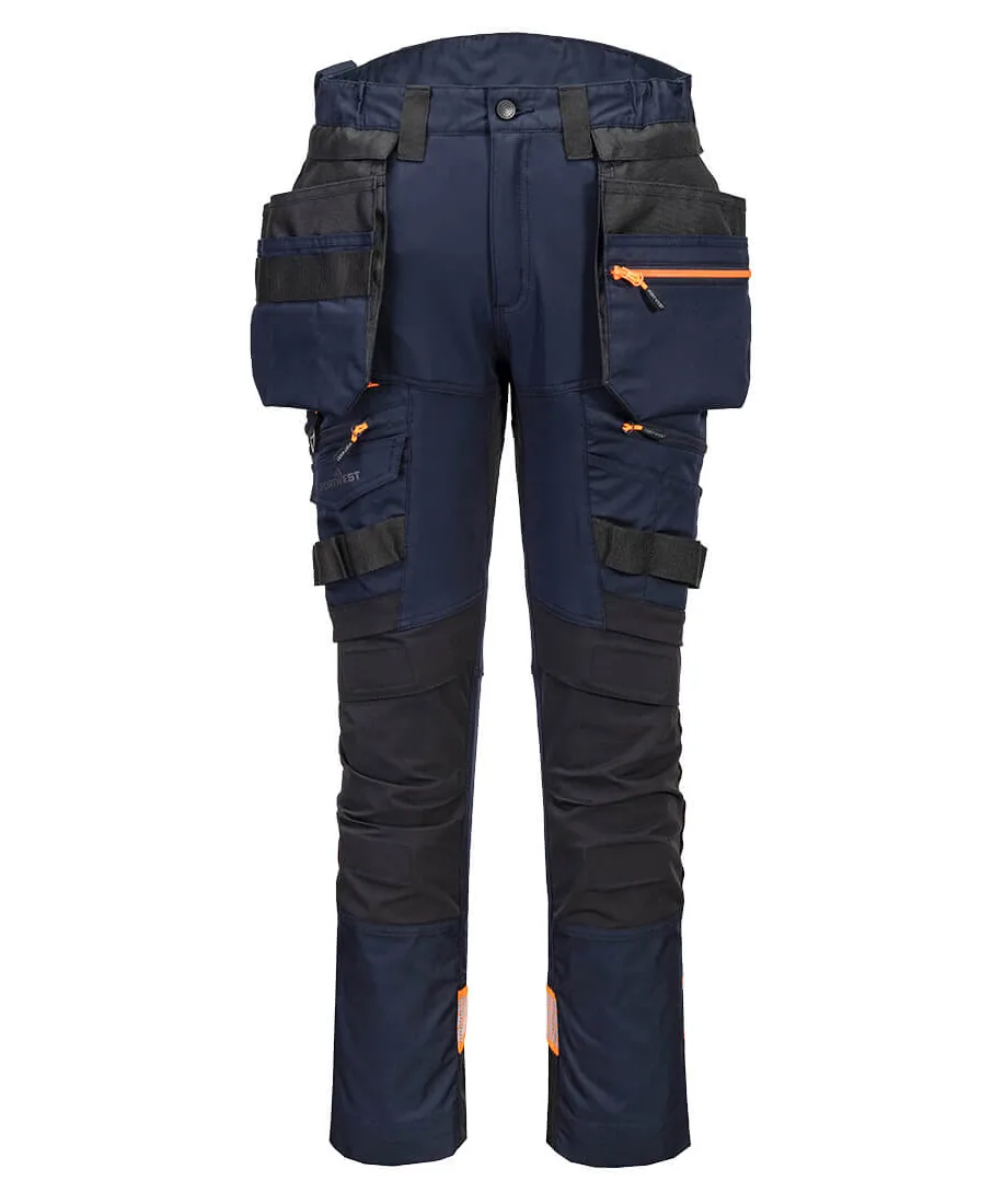 Portwest DX440 DX4 Detachable Holster Pocket Trousers in Navy
